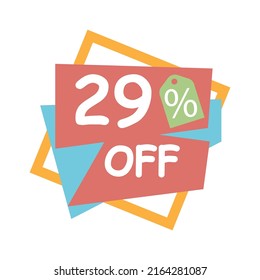 Etiqueta de descuento de oferta especial con Vector de venta plana porcentaje de descuento de precio reducir el diseño de promoción de placa ilustración vectorial aislado en fondo blanco