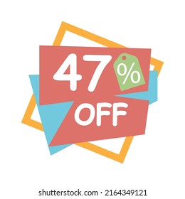 Etiqueta de descuento de oferta especial con Vector de venta plana porcentaje de descuento de precio reducir el diseño de promoción de placa ilustración vectorial aislado en fondo blanco