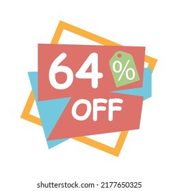 Special offer discount label with Flat sales Vector percent off price reduce badge promotion design vector illustration isolated on white background