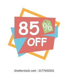 Special offer discount label with Flat sales Vector percent off price reduce badge promotion design vector illustration isolated on white background