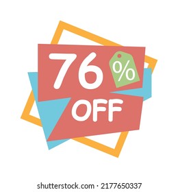 Special offer discount label with Flat sales Vector percent off price reduce badge promotion design vector illustration isolated on white background