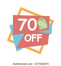 Special offer discount label with Flat sales Vector percent off price reduce badge promotion design vector illustration isolated on white background