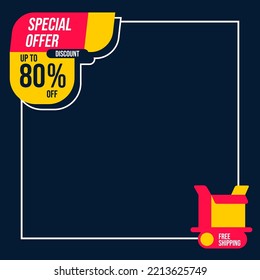 vector de etiqueta de descuento de oferta especial