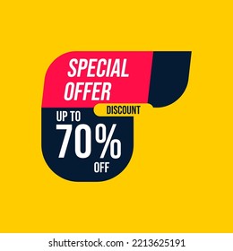 special offer discount label vector template