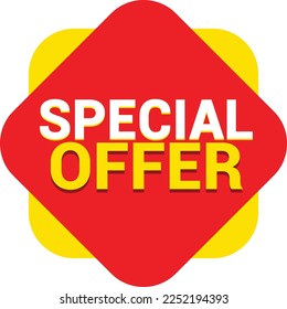 Special Offer Discount label vector