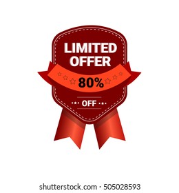 Special Offer Discount Sale Shopping Banner Flat Vector Illustration
