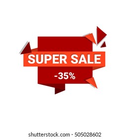 Special Offer Discount Sale Shopping Banner Flat Vector Illustration