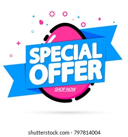 Special Offer, Easter sale tag, banner design template, discount app icon, vector illustration