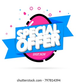 Special Offer, Easter sale tag, banner design template, discount app icon, vector illustration