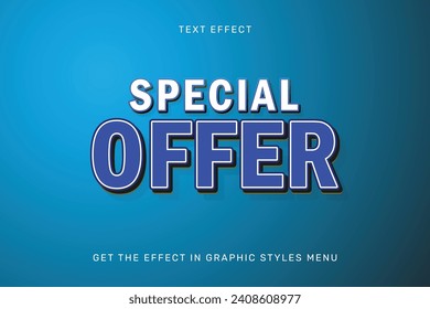 Special Offer, Editable text effect with  3d vector design, 3d text mockup,