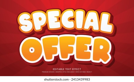 special offer editable text effect template for business promotion sale banner