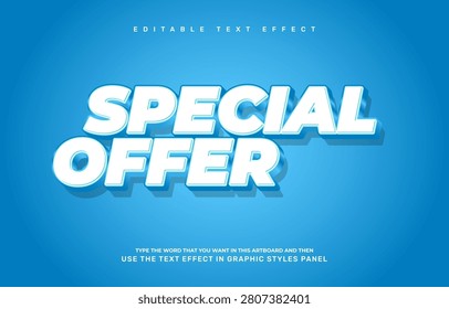 Special offer editable text effect template

