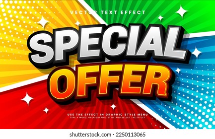 Special offer editable text style effect themed sales promotion