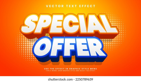 Special offer editable text style effect, suitable for promotion needs. 