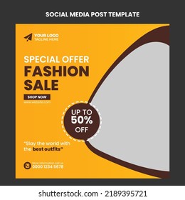 Special offer fashion sale social media post or web and instagram banner template