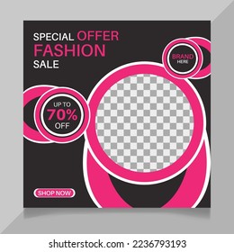 Special offer fashion sale social media post template
