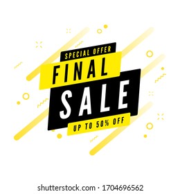 Special offer final sale up to 50% off banner.