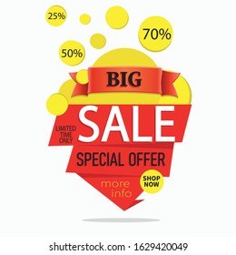 
Special offer final sale banner, discount up to 70%. Vector illustration.