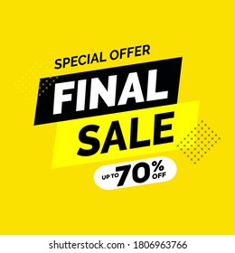 Special offer final sale banner, Limited offer  Vector illustration