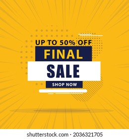 Special offer final sale banner, Vector illustration.