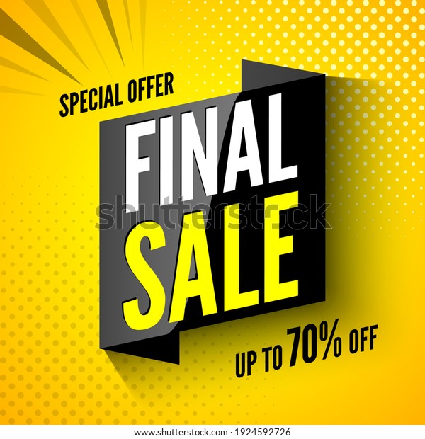 Special offer final sale banner, up to 70%\
off. Vector\
illustration.