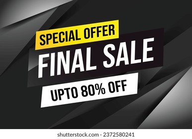 Special offer final sale tag. Banner design template for marketing. Special offer promotion or retail. background banner modern graphic design for store shop, online store, website, landing page
