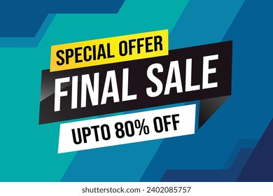 Special offer final sale tag. Banner design template for marketing. Special offer promotion or retail. background banner modern graphic design for sto