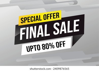 Special offer final sale tag. Banner design template for marketing. Special offer promotion or retail. background banner modern graphic design for sto