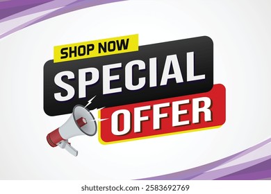 Special offer final sale tag. Banner design template for marketing. Special offer promotion or retail. background banner modern graphic design for store shop, online store, website, landing page

