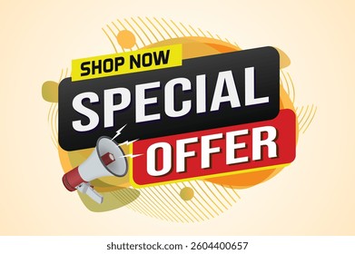Special offer final sale tag. Banner design template for marketing. Special offer promotion or retail. background banner modern graphic design for store shop, online store, website, landing page

