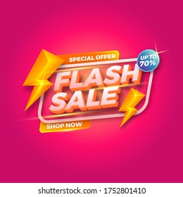special offer flash sale template. banner sale. shopping promotion. vector illustration