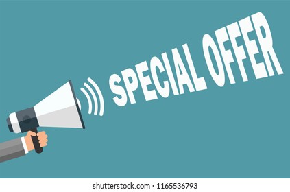 SPECIAL OFFER in a flat style
