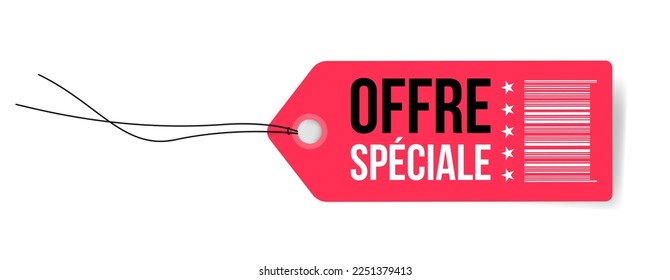 Special Offer French Shopping Vector Label