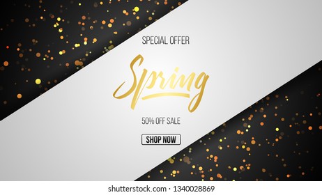 special offer gold spring luxury background