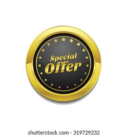 Special Offer Golden Vector Icon Button