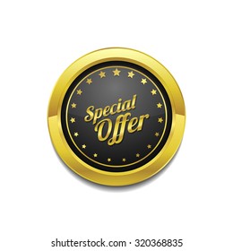 Special Offer Golden Vector Icon Button