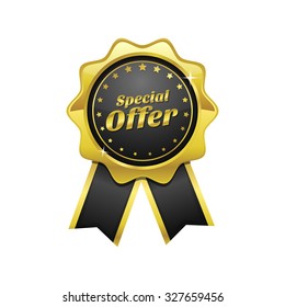 Special Offer golden Vector Icon Design