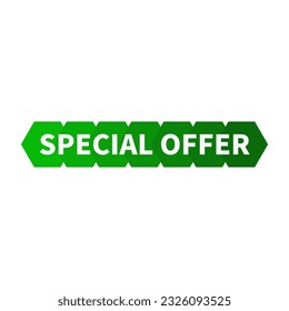 Oferta Especial En Color Verde Y Formas Hexagonales Para La Publicidad
