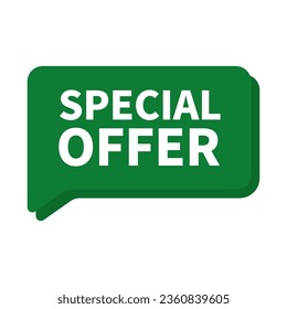 Special Offer In Green Rectangle Shape For Sale Advertising Business
