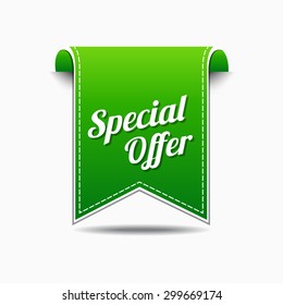 Special Offer Green Vector Icon Design