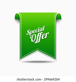 Special Offer Green Vector Icon Design