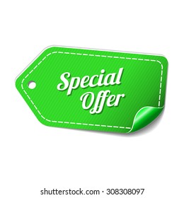 Special Offer Green Vector Icon Design