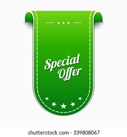 Special Offer Green Vector Icon Design