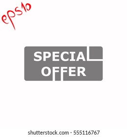 Special offer grey icon.