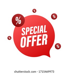 Special Offer grunge style red colored. Discount label. Vector stock illustration. - Shutterstock ID 1715469973