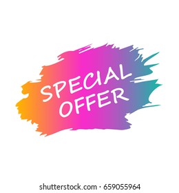 Special Offer grunge style red colored on white background