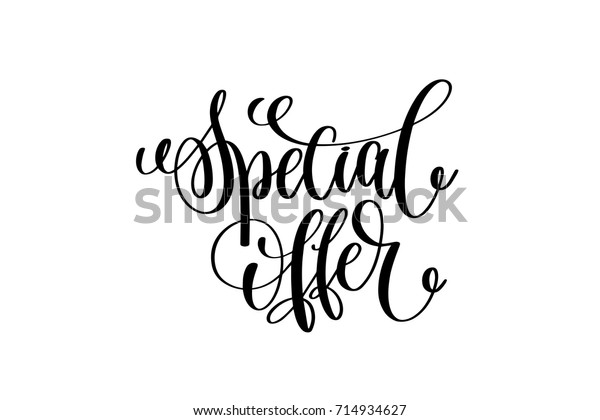 Special Offer Hand Lettering Inscription Discount Stock Vector (Royalty ...