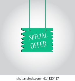 Special offer hanging sign banner