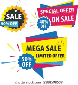 Special Offer Icon Collection in vector art, presenting diverse discounts, deals, and tags. Versatile for marketing and sales-focused designs.