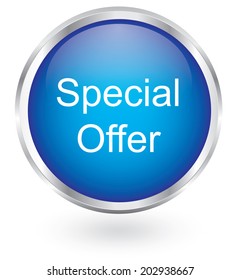 Special offer icon glossy button